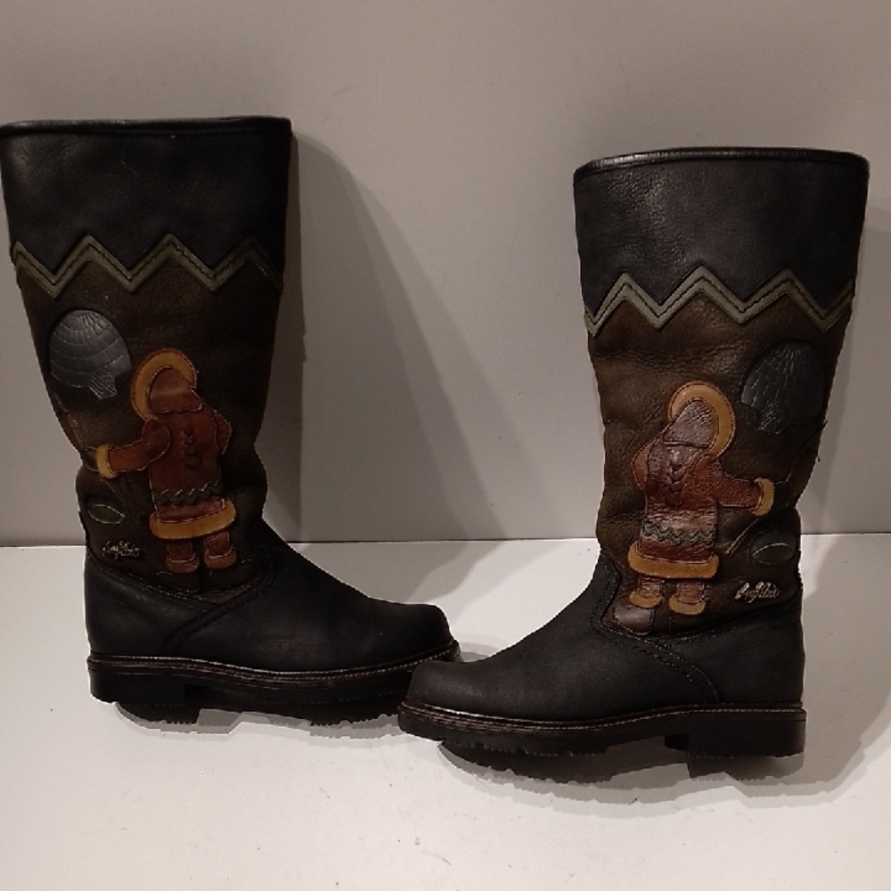 Anfibio Lucas Nubuck Suede sheepskin Eskimo tall boots
